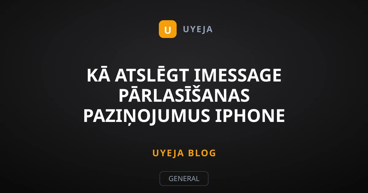 Kā atslēgt iMessage pārlasīšanas paziņojumus iPhone ierīcēs